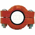 Dixon S Hex Size Standard Pipe Coupling with Buna-N Seal Gasket, 2-1/2 in Nominal, Grooved End Style, Duct C125BU